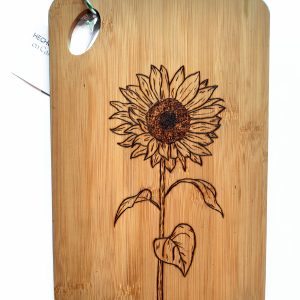 Tabla de madera de bambú girasol