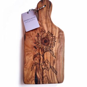 Tabla de olivo girasol