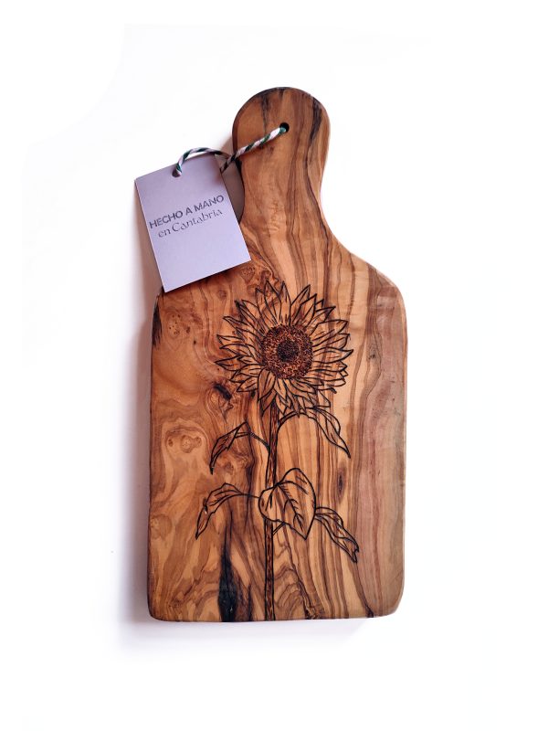 Tabla de olivo girasol